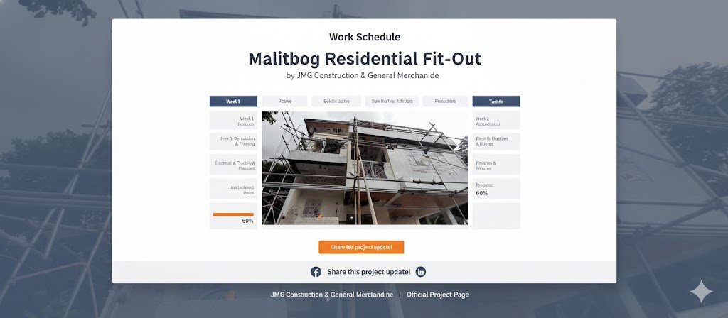 Fit Out Project Work Schedule.pdf Malitbog Residential Fit-Out | Project Home